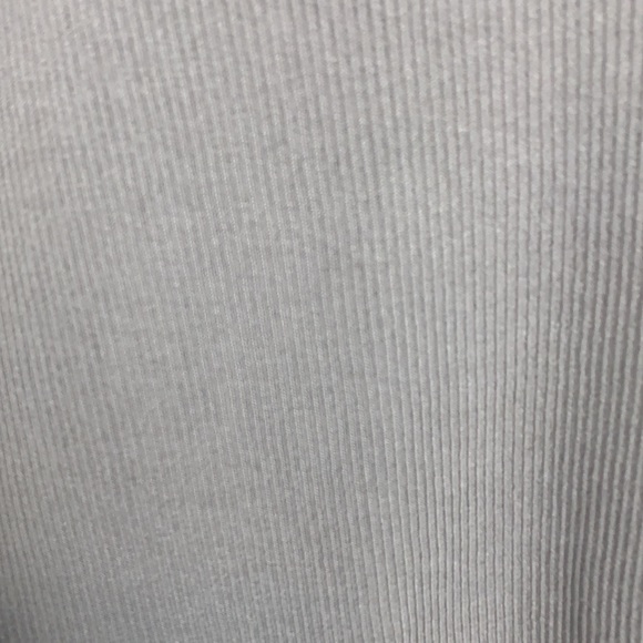 One Shoulder LongSleeve Stretch Ribbed Romper Gray - Picture 5 of 5